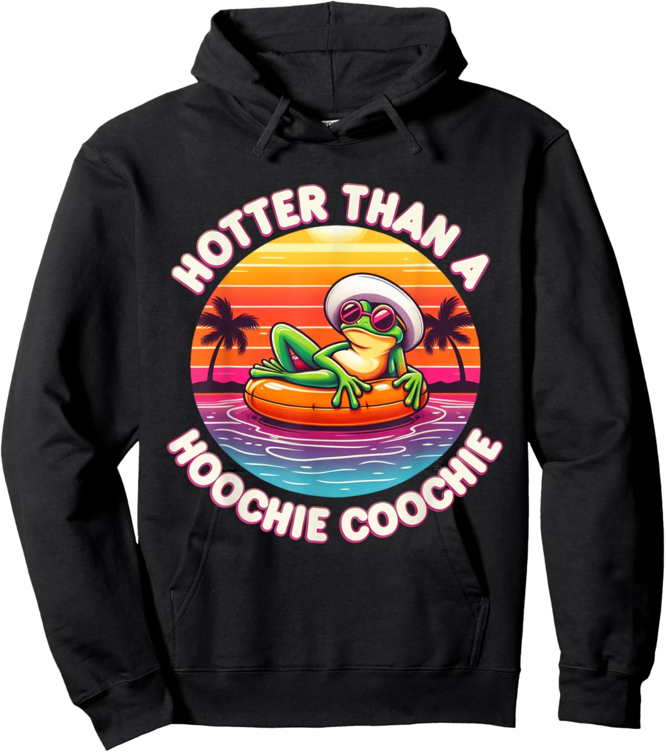 Hotter Than A Hoochie Coochie Frog Country Music Fans Design Hoodie - Hoodie | Black