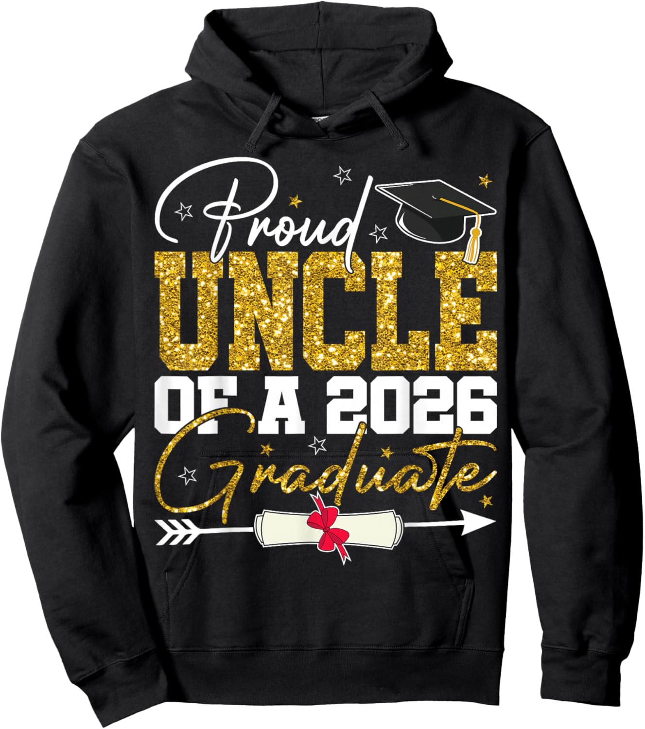 Proud Uncle of A Senior 2026 Graduate Family Graduation 2026 Hoodie - Hoodie | Black