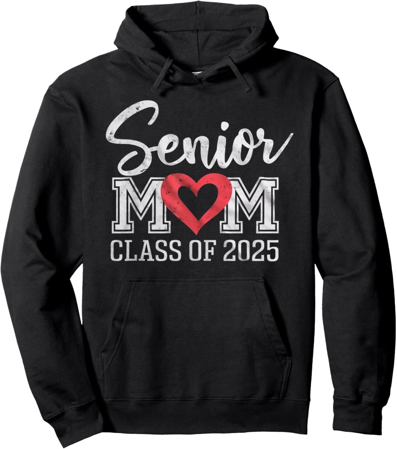 Senior Mom Class of 2025 Proud Parent Graduation Hoodie - Hoodie | Black
