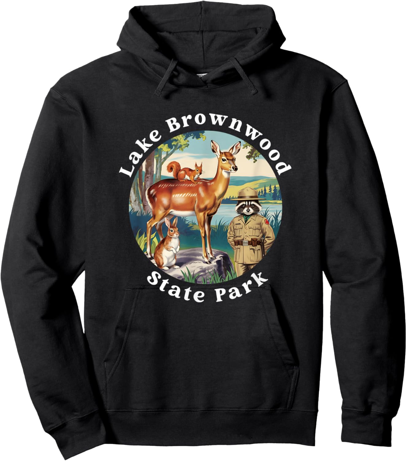 Lake Brownwood State Park Texas Outdoors Vacation Souvenir Hoodie - Hoodie | Black