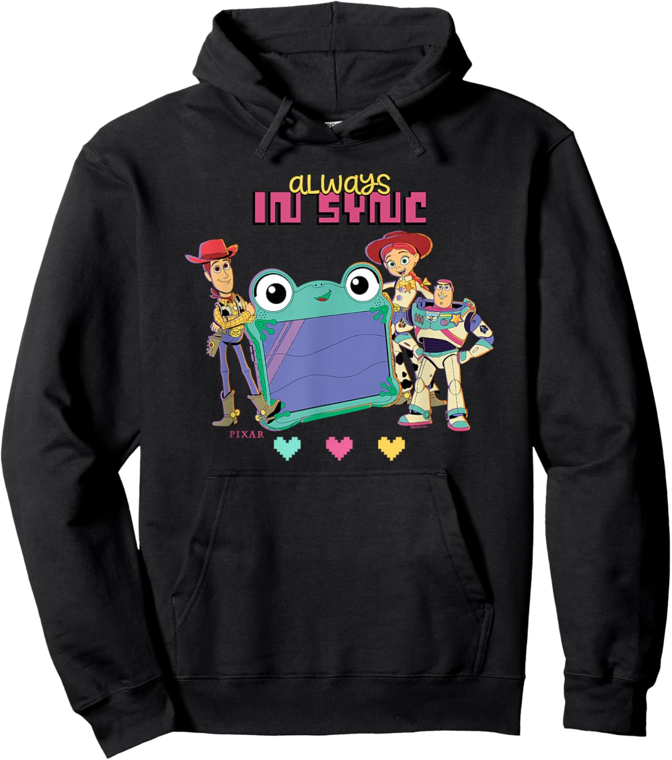 Disney Pixar Toy Story 5 Always in Sync Frog Tablet Hoodie - Hoodie | Black