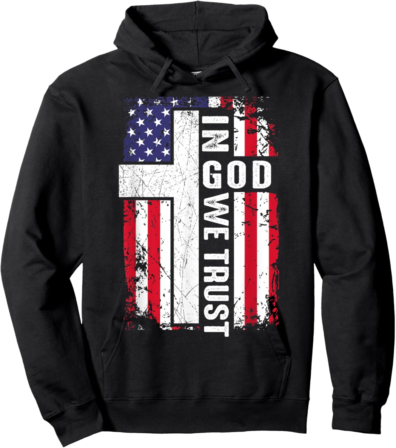 in God We Trust Jesus Lord Patriotic Christian Faith Keep Hoodie - Hoodie | Black