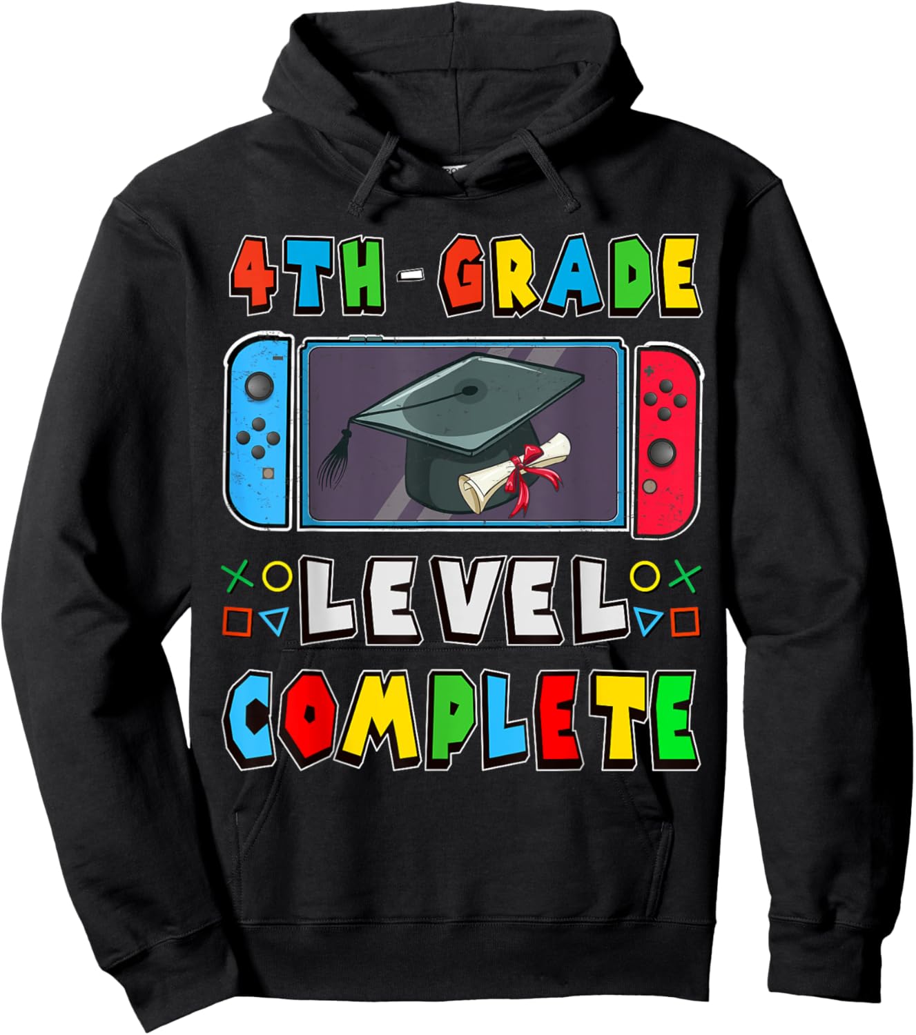 Fourth Grade Level Complete Last Day Of School Graduate Boys Hoodie - Hoodie | Black