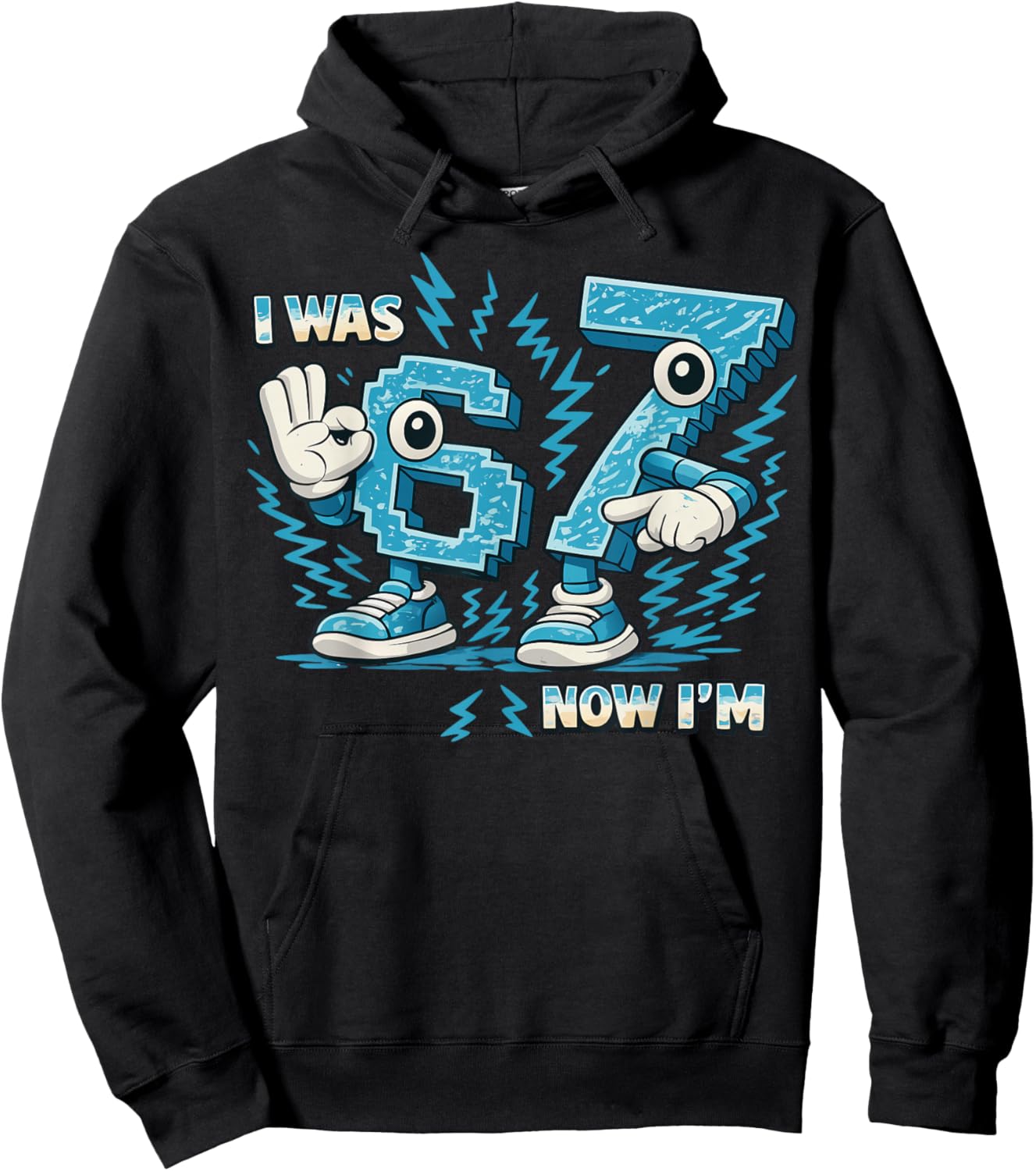 I was 6 Now I'm 7 Years Old 67 Italian Brainrot 7th Birthday Hoodie - Hoodie | Black