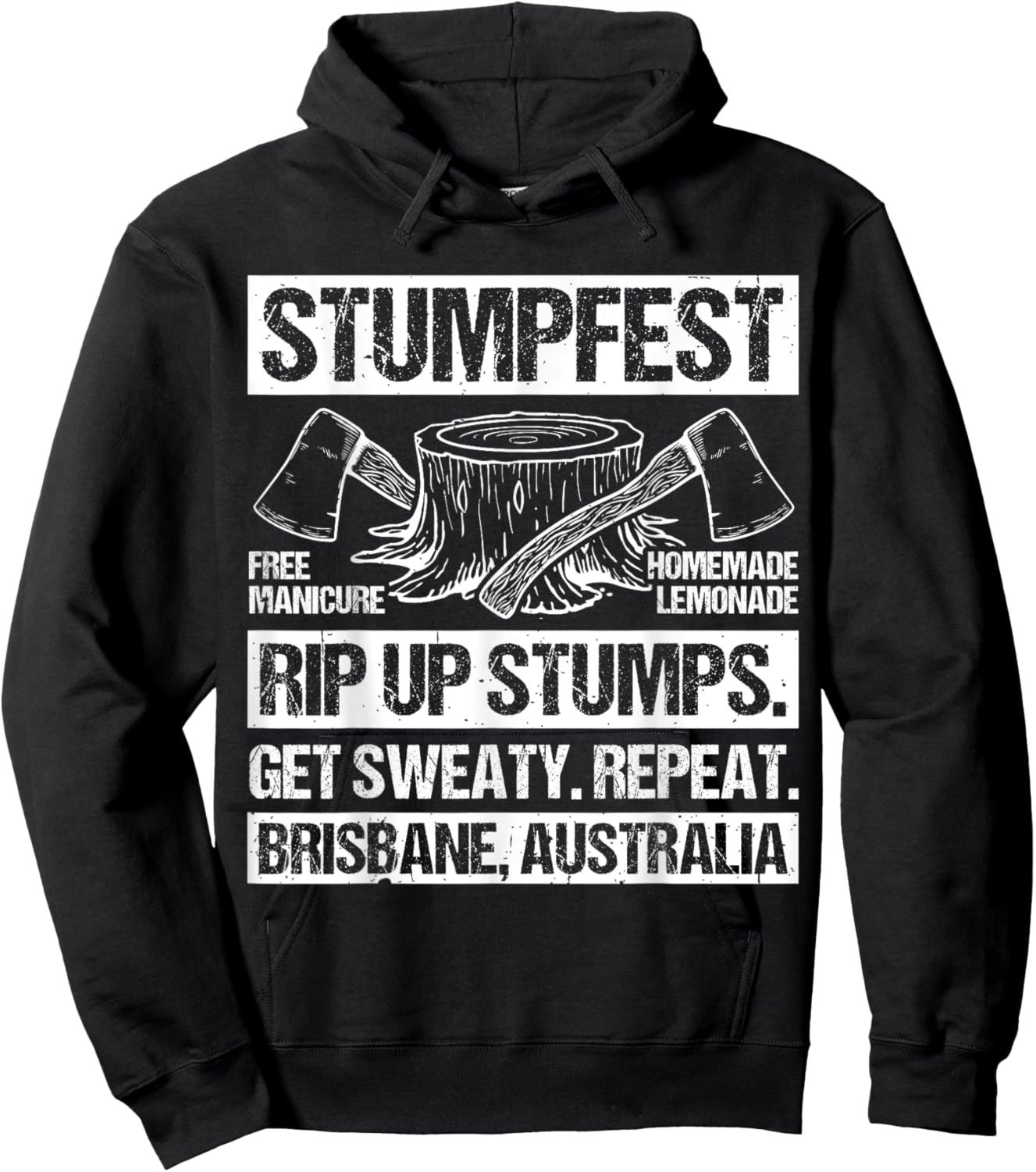STUMPFEST FREE MANICURE HOMEMADE LEMONADE. Fun Party Hoodie - Hoodie | Black