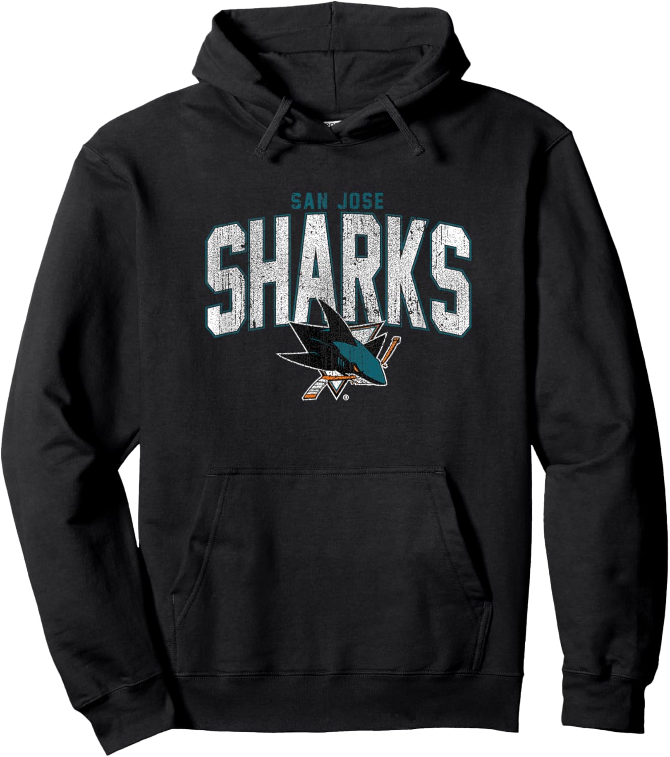 San Jose Sharks Logo Vintage NHL Hockey Hoodie - Hoodie | Black