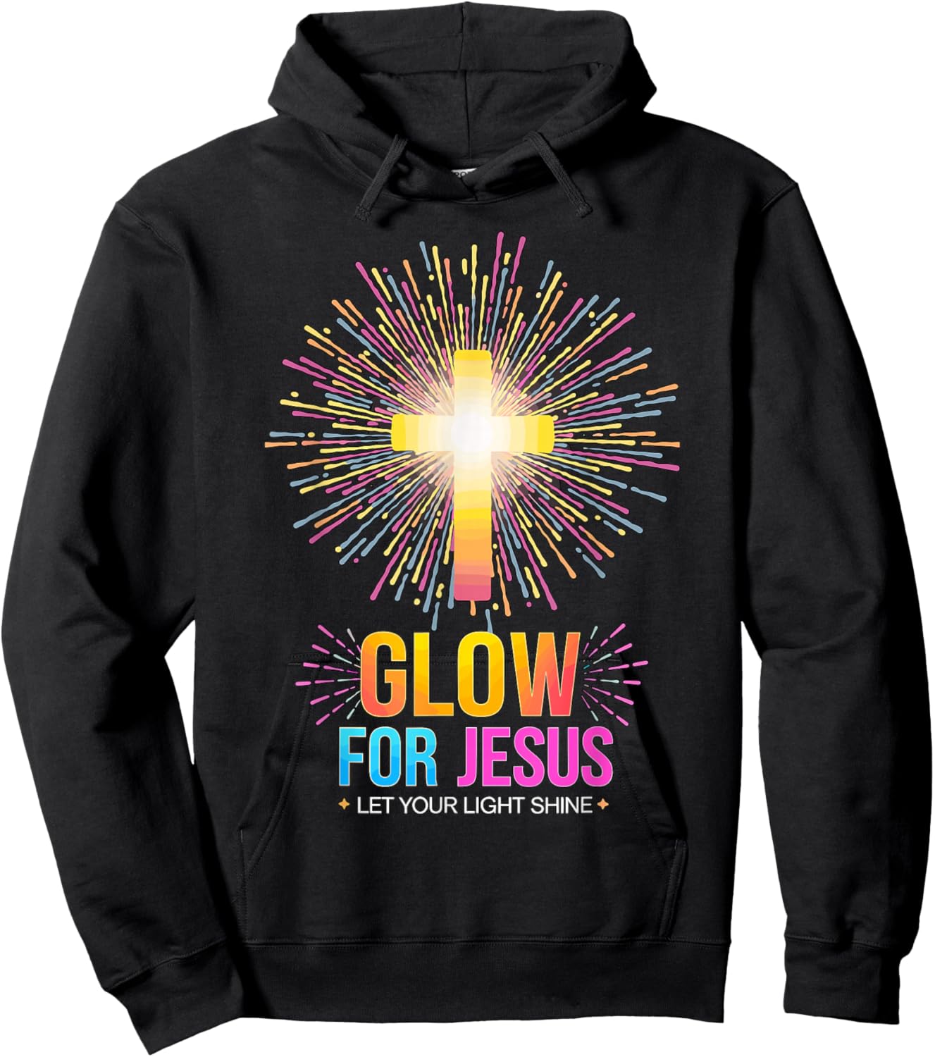 Glow for Jesus Let your Light Shine Hoodie - Hoodie | Black
