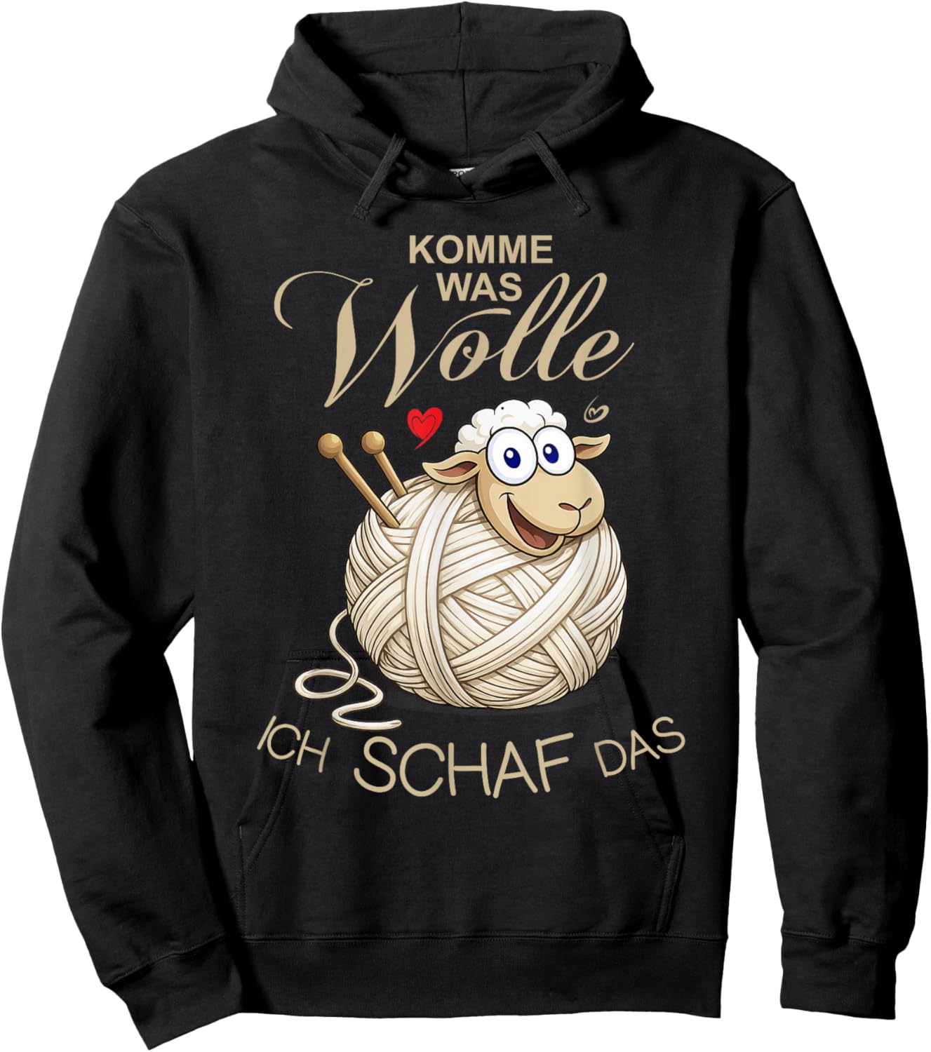 Bauernhof Lustiges Schaf Komme was Wolle ich Schaf das Hoodie - Hoodie | Black