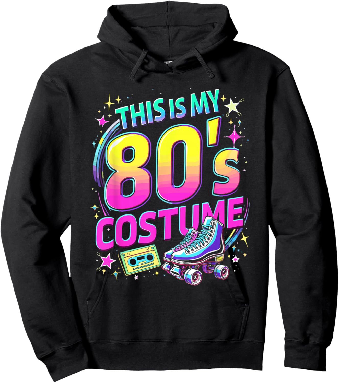 This Is My 80s Costume | Women & Men, 1980s Outfit | 80's Hoodie - Hoodie | Black