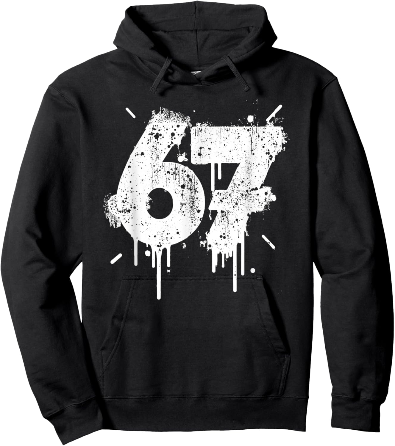 67 Shirt, 67 Meme Six Seven Funny Men's Shirts for Teens and Kids Hoodie - Hoodie | Black