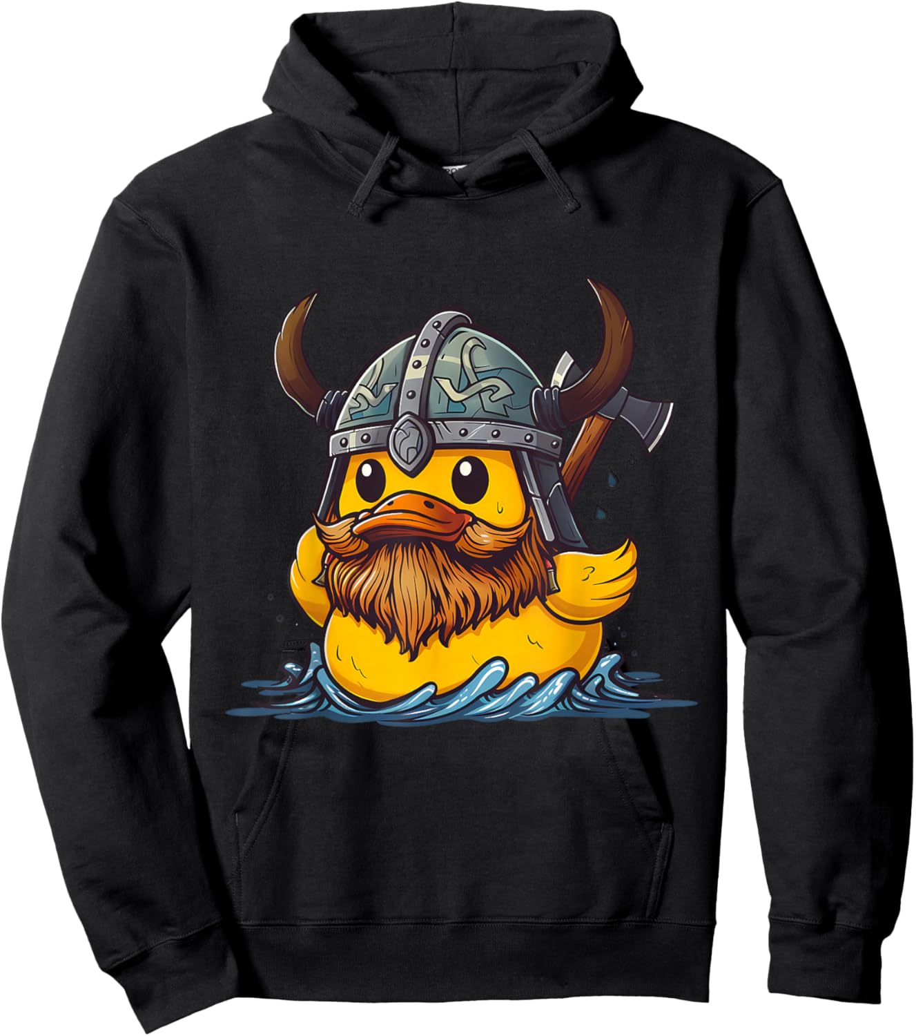 Rubber Duck Viking Duck Viking Helmet Vikings Rubber Duckie Hoodie - Hoodie | Black