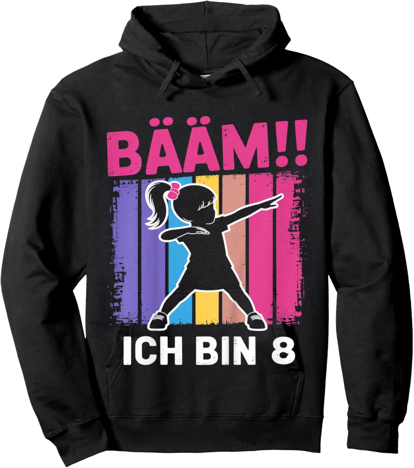 Bääm Ich Bin 8 Dabbing Mädchen 8. Geburtstag Hoodie - Hoodie | Black