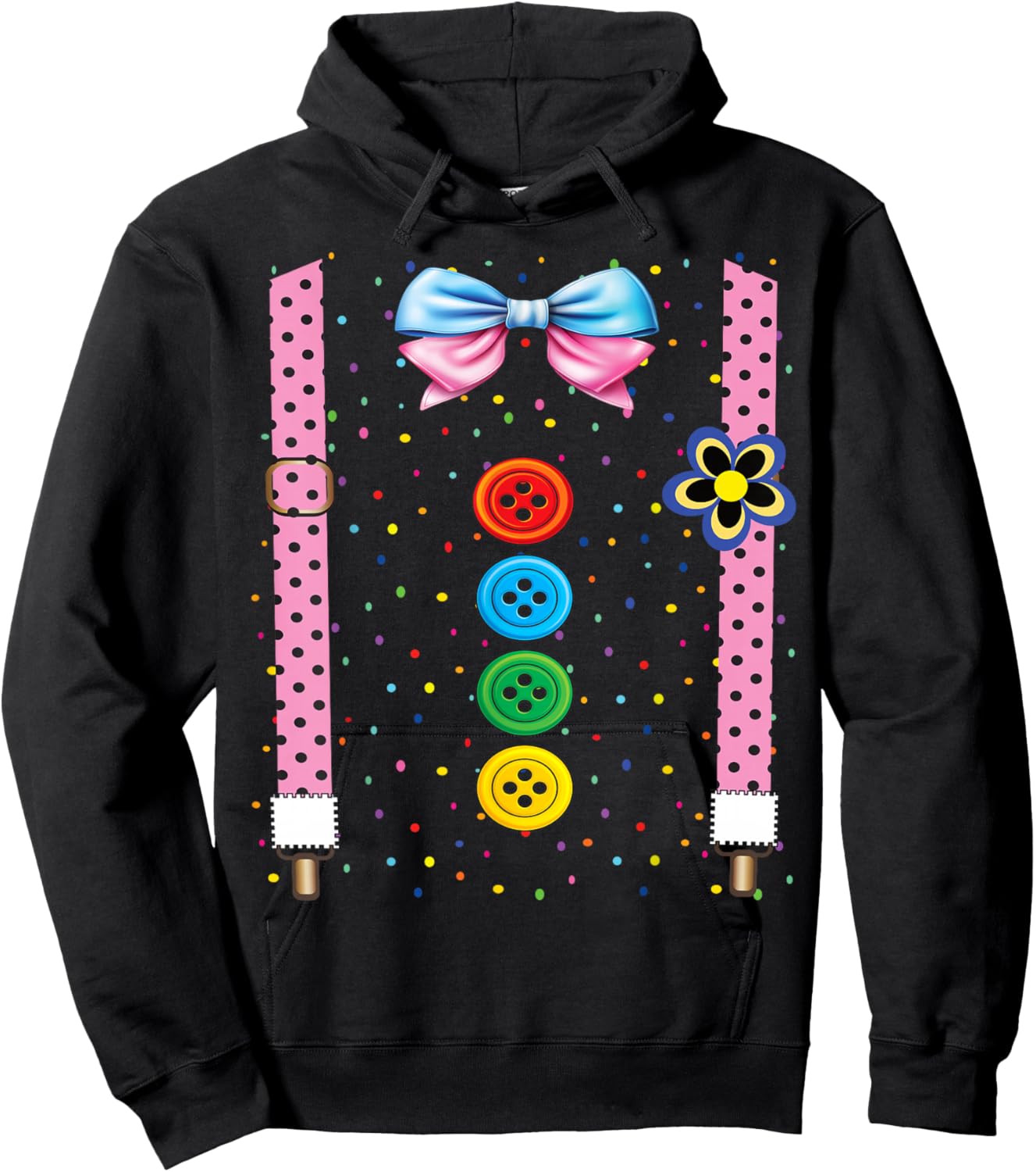 Clown Carnival Costume Clown Costume Clown Fancy Dress Hoodie - Hoodie | Black