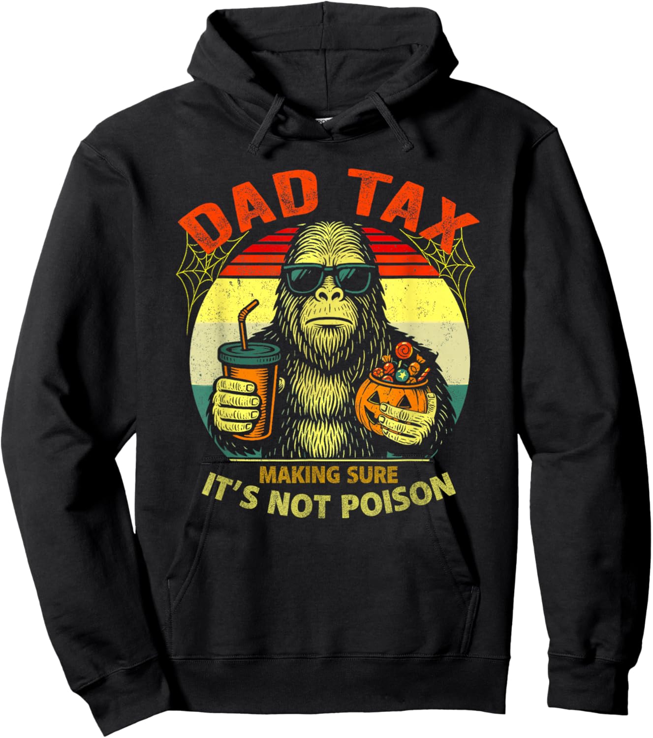 Skeleton Papa Halloween Dad Tax Making Sure Not Poison Hoodie - Hoodie | Black