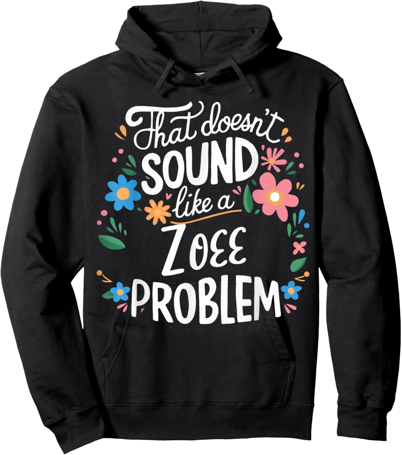Zoee Personalized Cute Girls Zoee Name Hoodie - Hoodie | Black