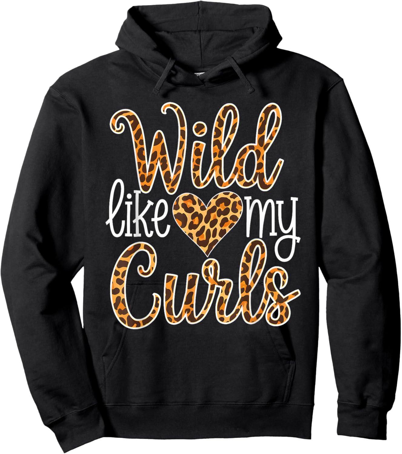 Wild Like My Curls Toddler Cute Curly Haired Hoodie - Hoodie | Black