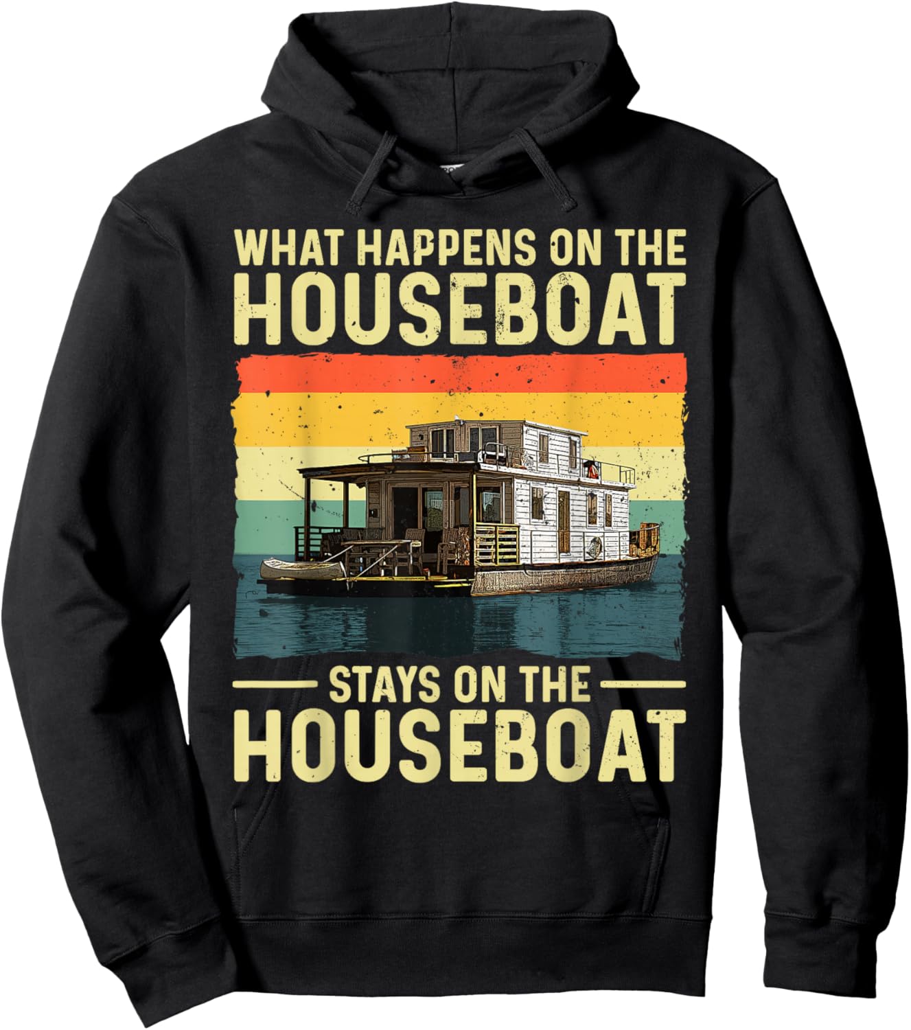 Houseboat Design Women House Boat Captain Houseboat Hoodie - Hoodie | Black