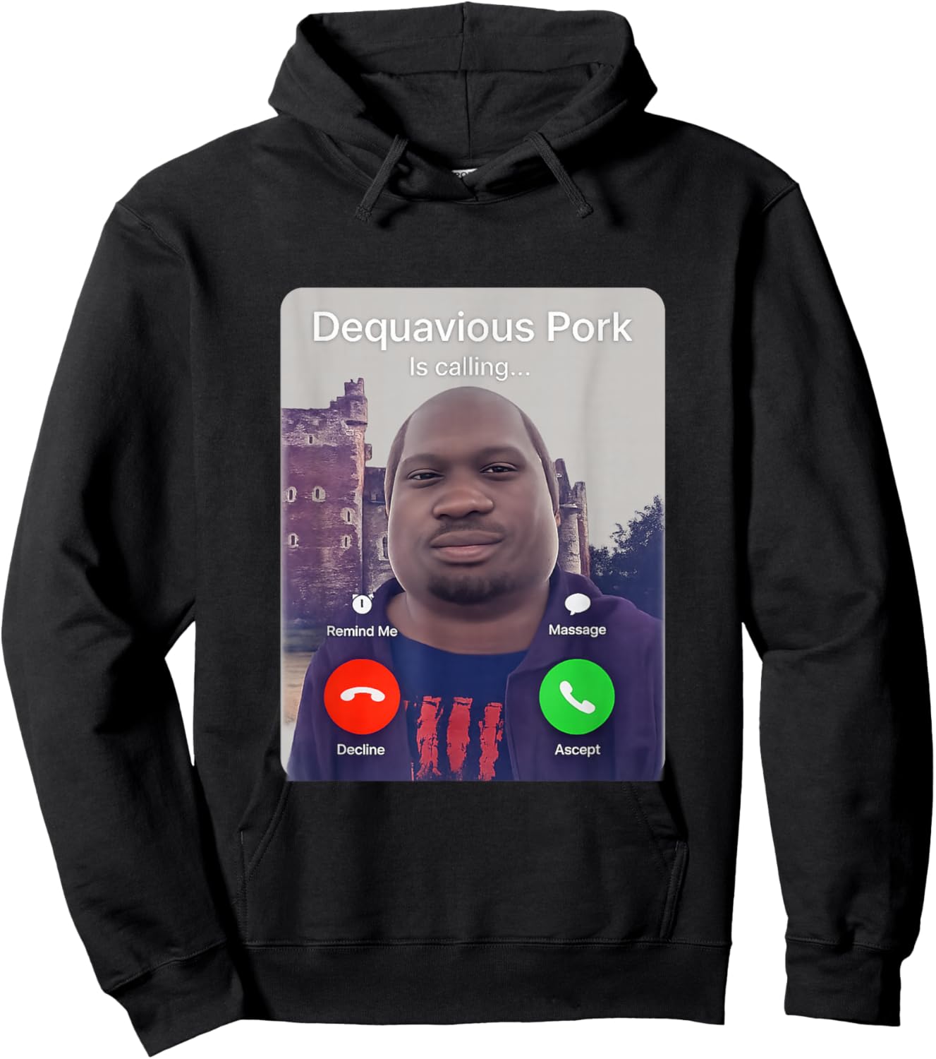 Dequavious Pork Unhinged Funny Gen Z Meme Brainrot Raunchy Hoodie - Hoodie | Black
