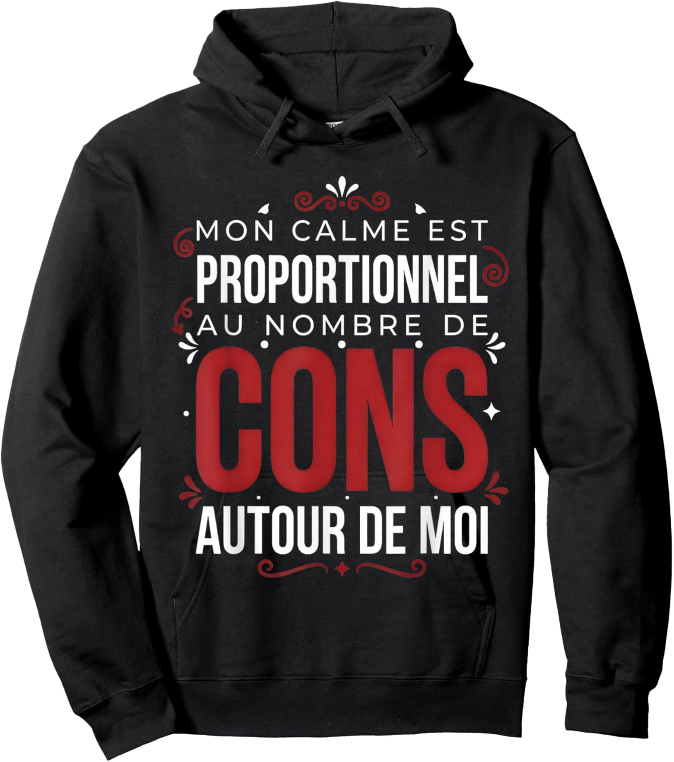 Sarcastic Humor,Funny Message in Ironic Tone Hoodie - Hoodie | Black