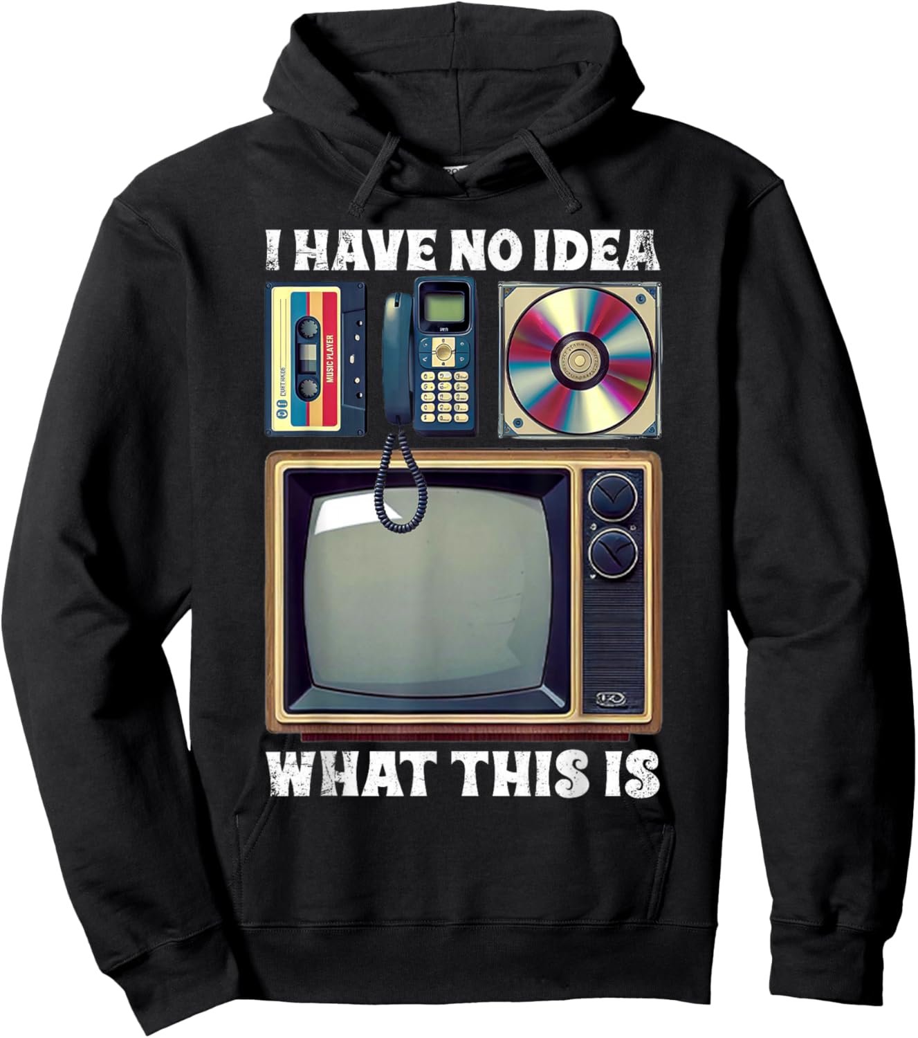 I Have No Idea What This is Kids 70s 80s 90s Outfit Theme Hoodie - Hoodie | Black