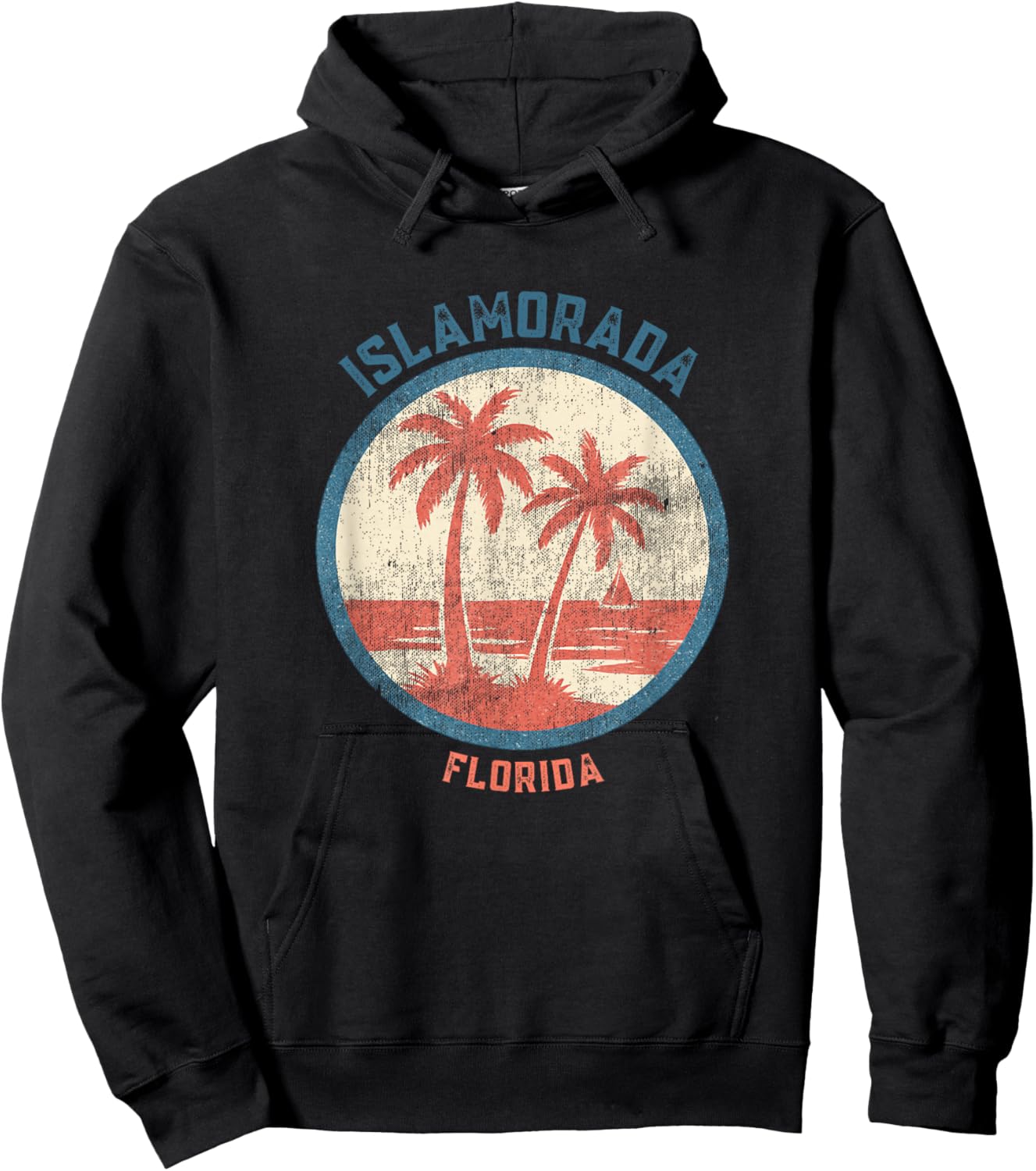 Islamorada Florida Retro Vintage Souvenir Gift Hoodie - Hoodie | Black