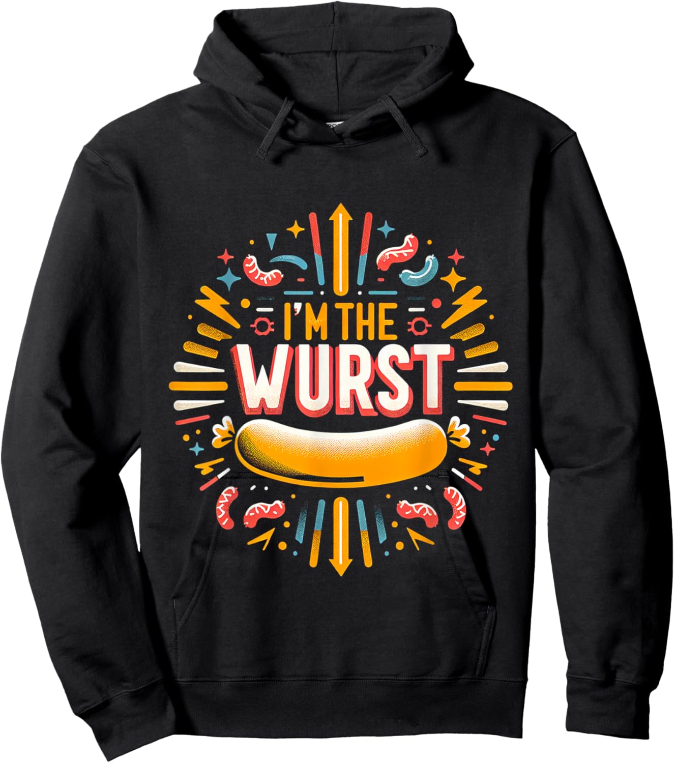 I'm The Wurst Sausage Humor Hoodie - Hoodie | Black
