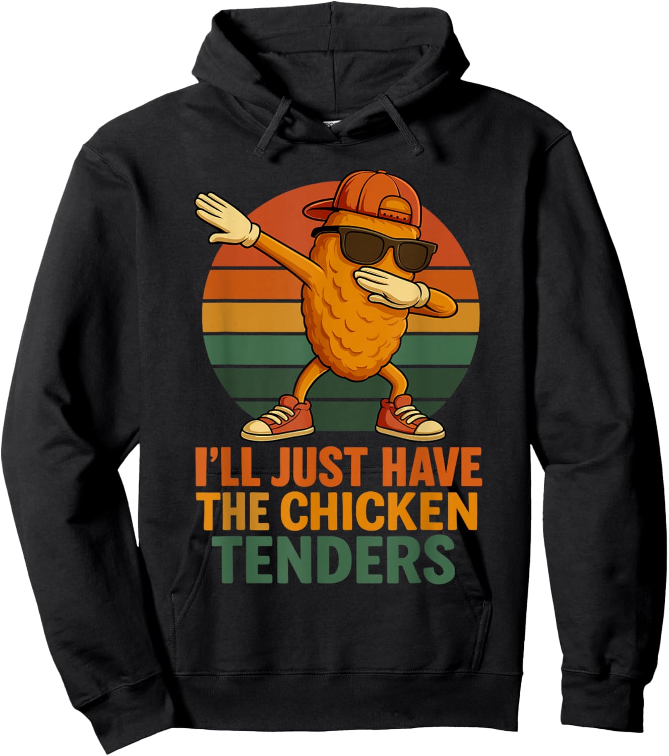 Chicken Nugget Dabbing, I’ll Just Have the Chicken Tenders Hoodie - Hoodie | Black