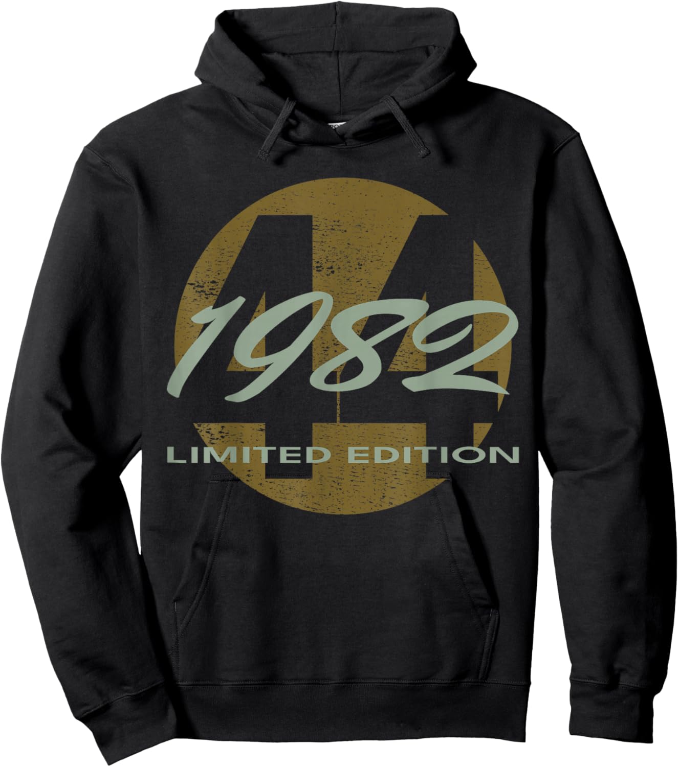 44th Birthday Man Woman 44 Years 1982 Funny Gift Hoodie - Hoodie | Black