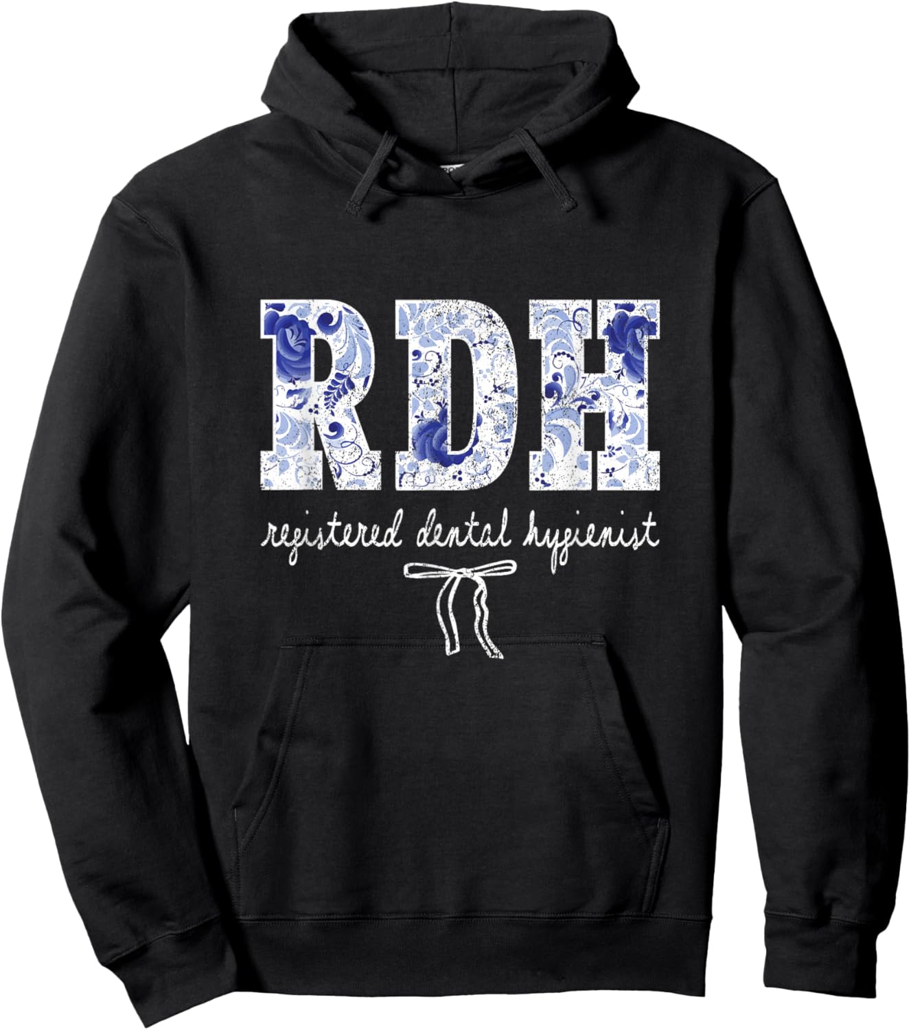 Vintage Dental Hygienist RDH Hoodie - Hoodie | Black