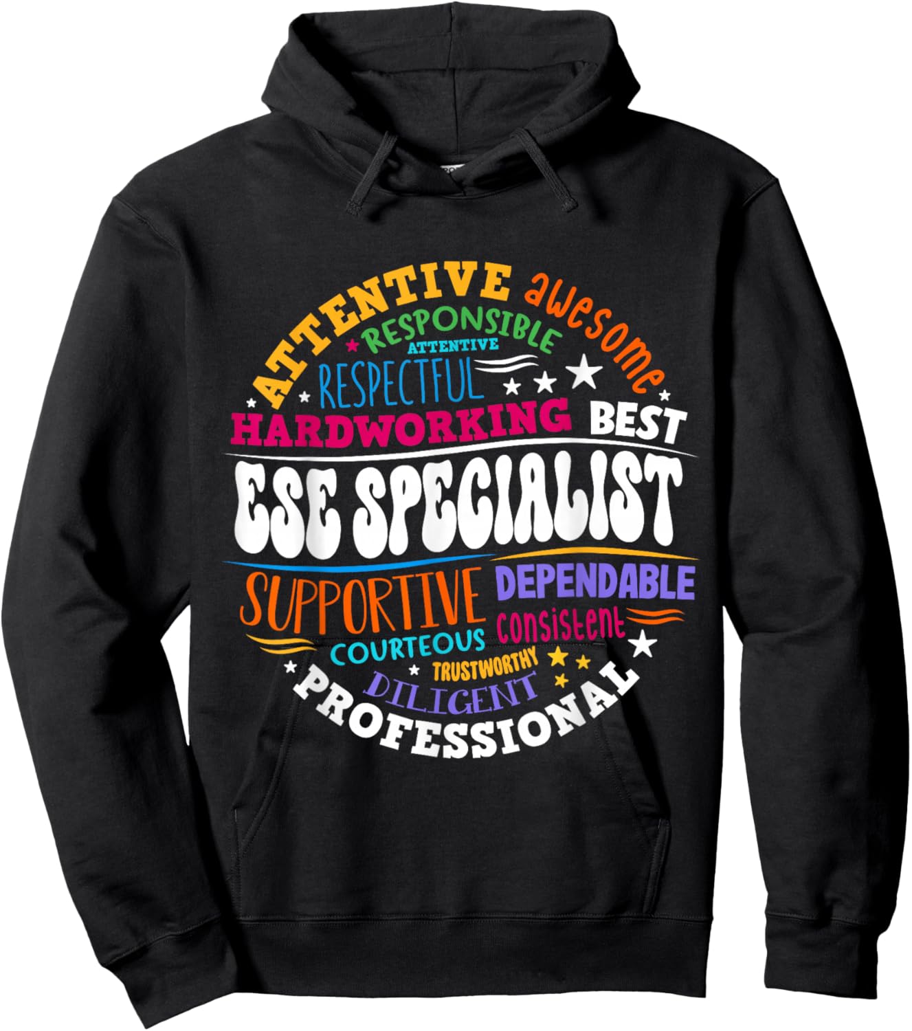 Matching First Day of School ESE Specialist Exceptional Hoodie - Hoodie | Black