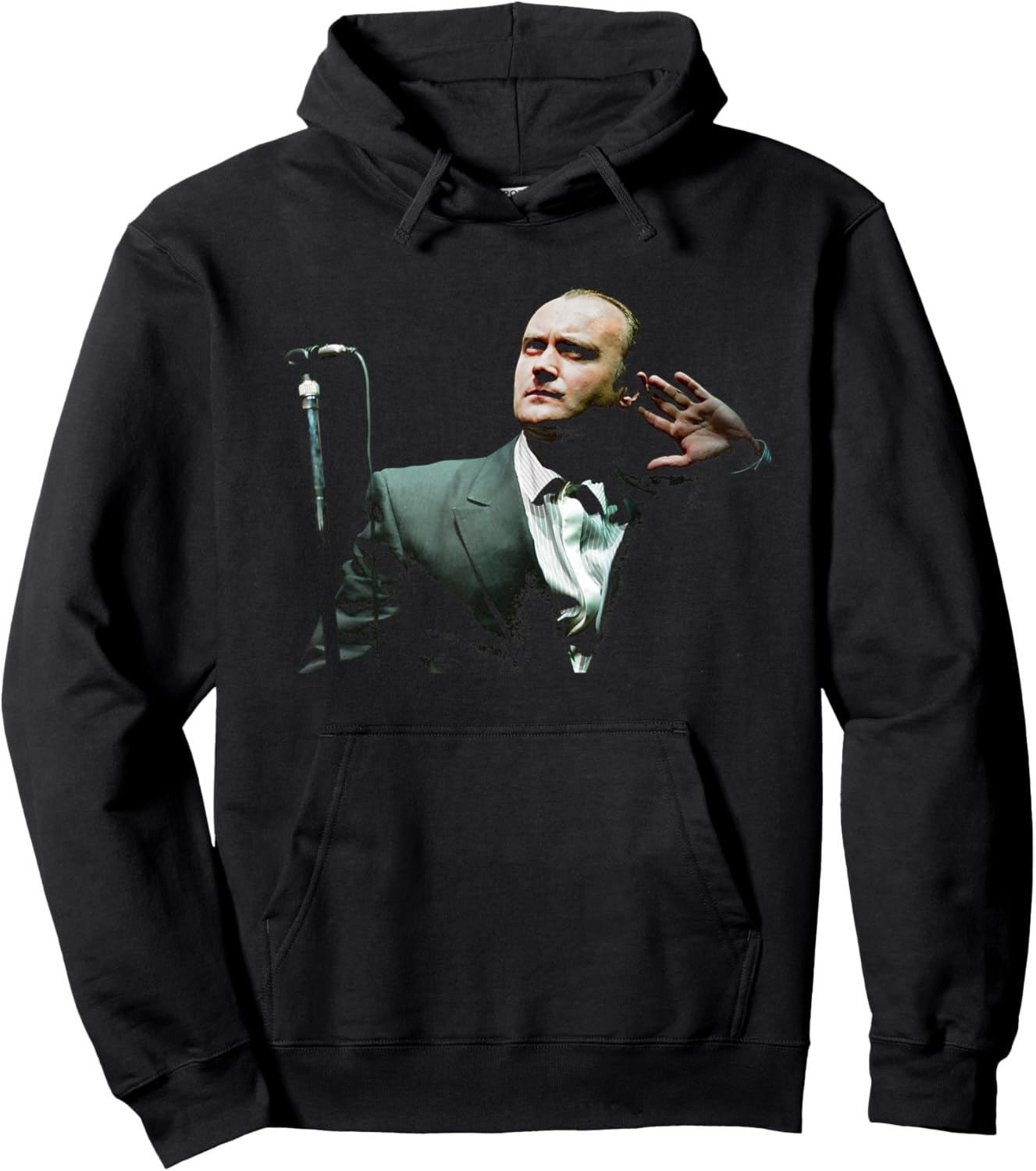 Singer Phil Collins Live On Stage 1990 Hoodie - Hoodie | Black