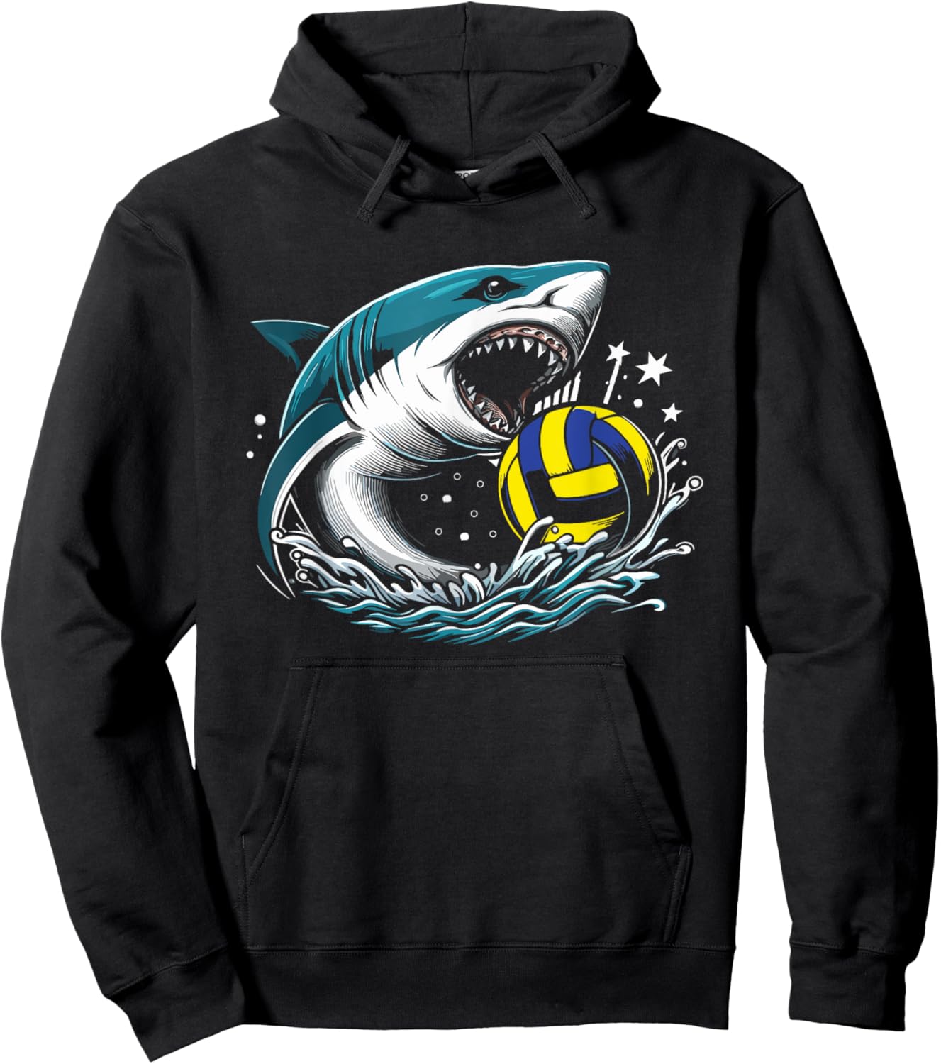 Beach Volleyball Shark Player Volleyballer Sports Hoodie - Hoodie | Black