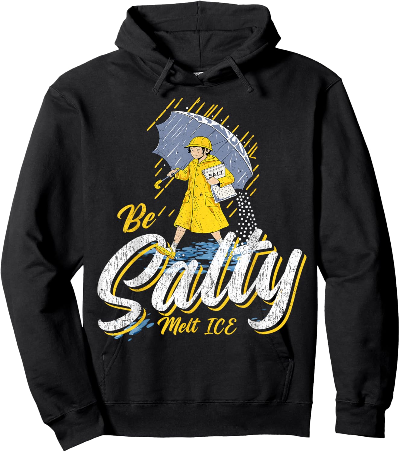 Vintage Salty Meme Be Salty Melt Ice No Ice Hoodie - Hoodie | Black