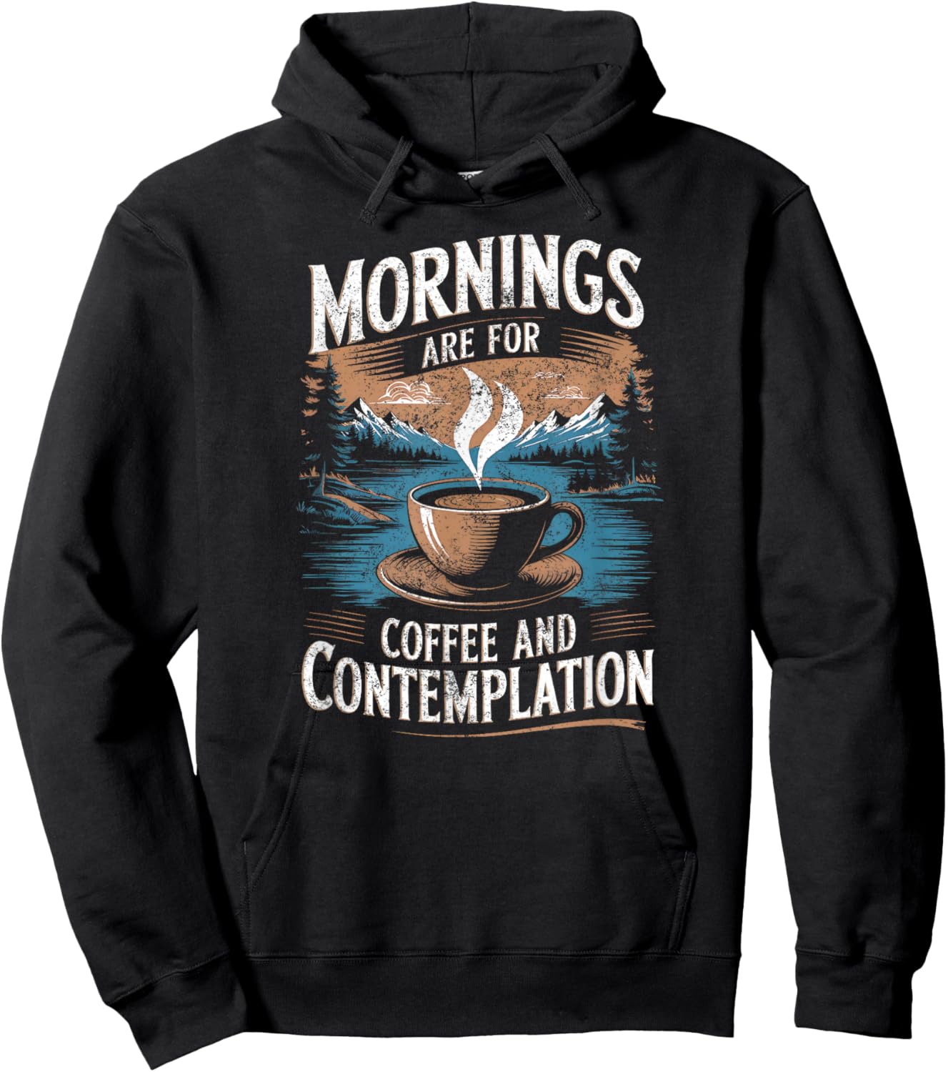 Mornings Are For Coffee & Contemplation Hoodie - Hoodie | Black
