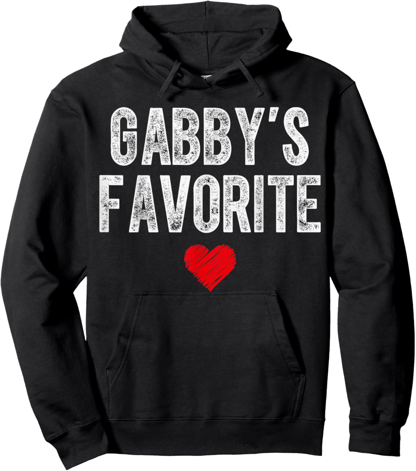 Gabby’S Favorite Heart Graphic for Mothers Day Grandchild Hoodie - Hoodie | Black