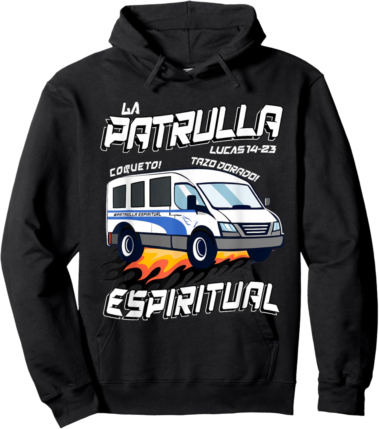 La patrulla espiritual Funny Tazo Dorado Mexican Spanish Hoodie - Hoodie | Black