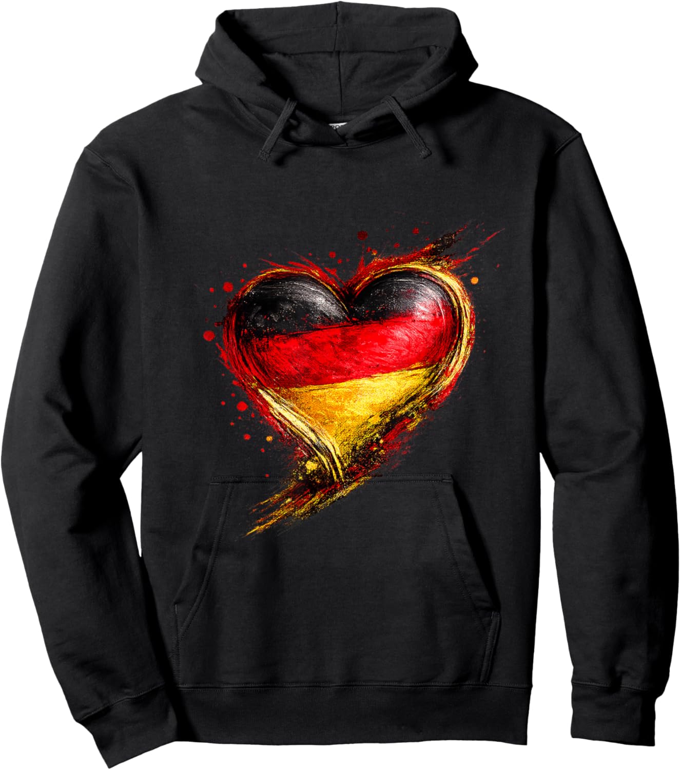Deutschland Herz mit der Deutschen Flagge Germany Hoodie - Hoodie | Black