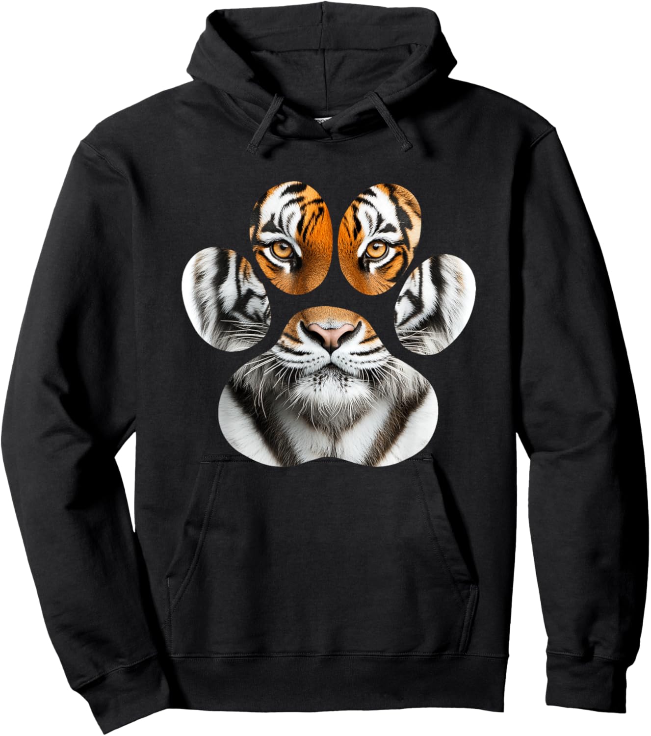 Tiger Eyes Paw Tiger Hoodie - Hoodie | Black