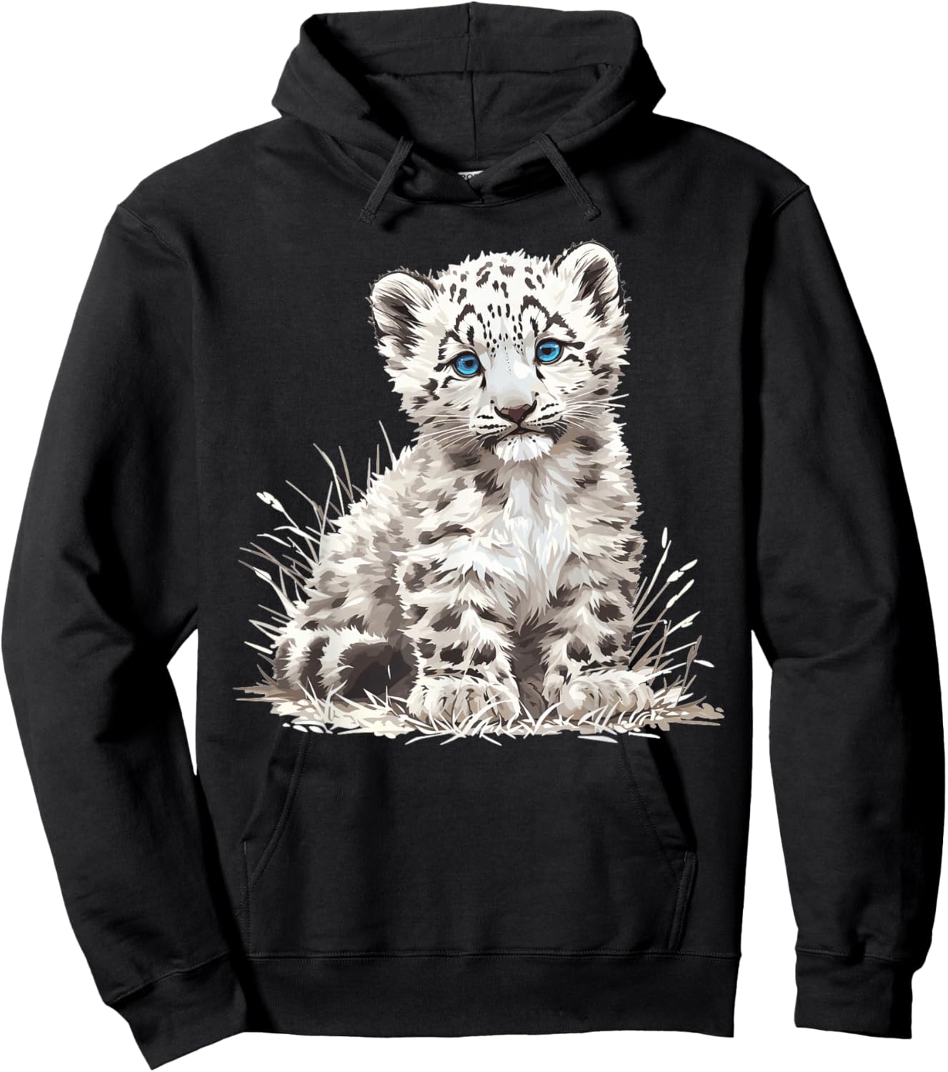 Snow Leopards Lovers Snow Leopard Hoodie - Hoodie | Black