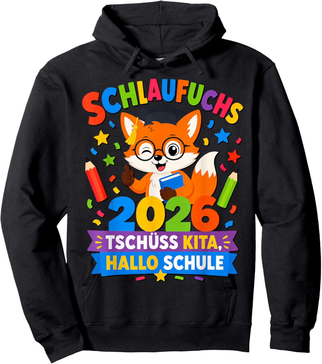 Schlaufuchs 2026 Kita Abgänger Kinder Hoodie - Hoodie | Black