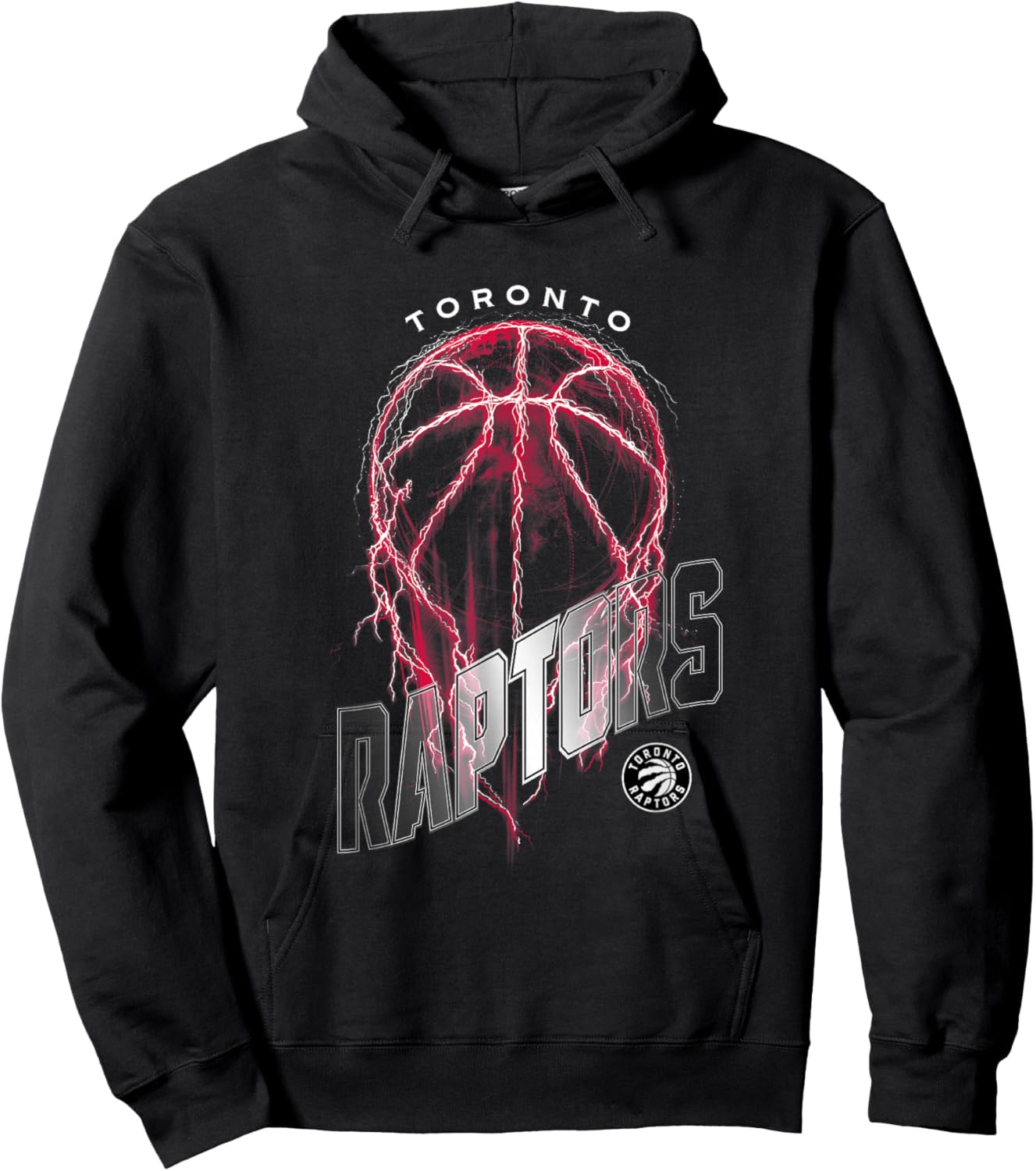 NBA Toronto Raptors Lightning Bolt Basketball Logo Hoodie - Hoodie | Black