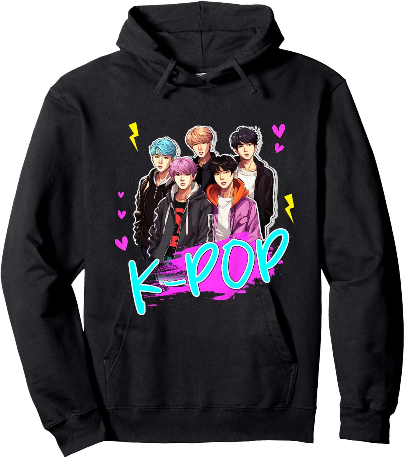 K Pop Boy Band Hoodie - Hoodie | Black