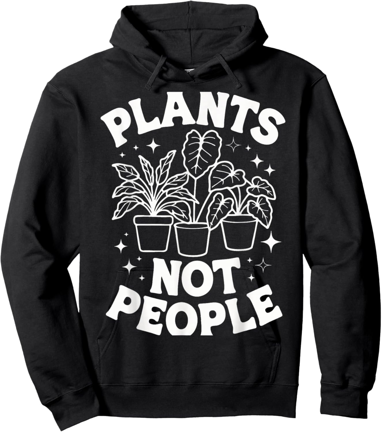 Plants Plants Not People Hoodie - Hoodie | Black