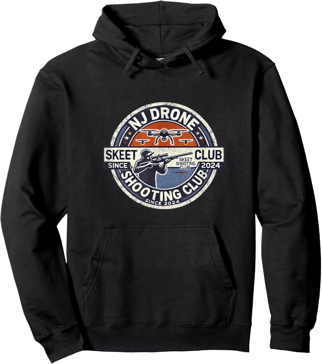 NJ New Jersey Drone Skeet Shooting Club Hoodie - Hoodie | Black