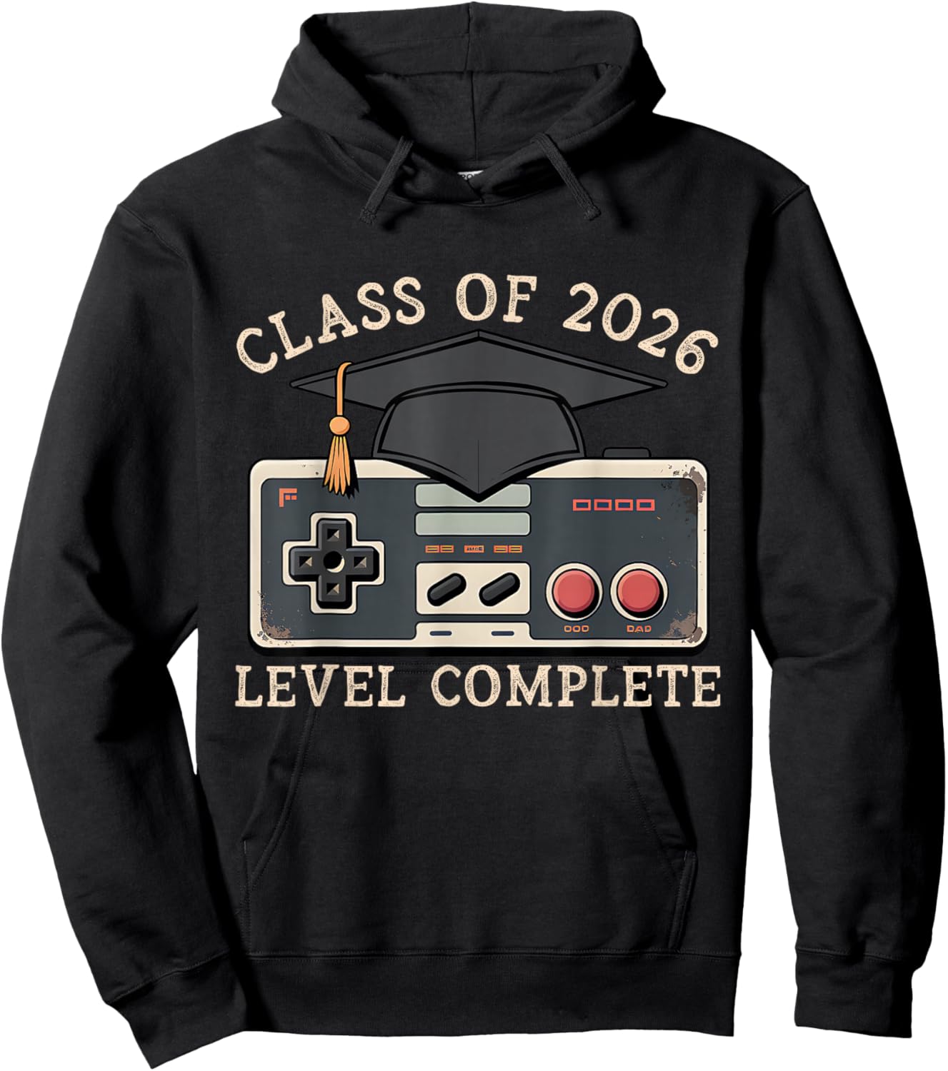 Class of 2026 Level Complete Video Gamer Senior Graduation Hoodie - Hoodie | Black