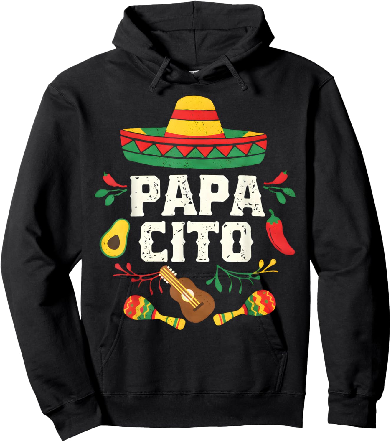 Papacito Family Cinco De Mayo Matchin Couple Mexican Dad Men Hoodie - Hoodie | Black
