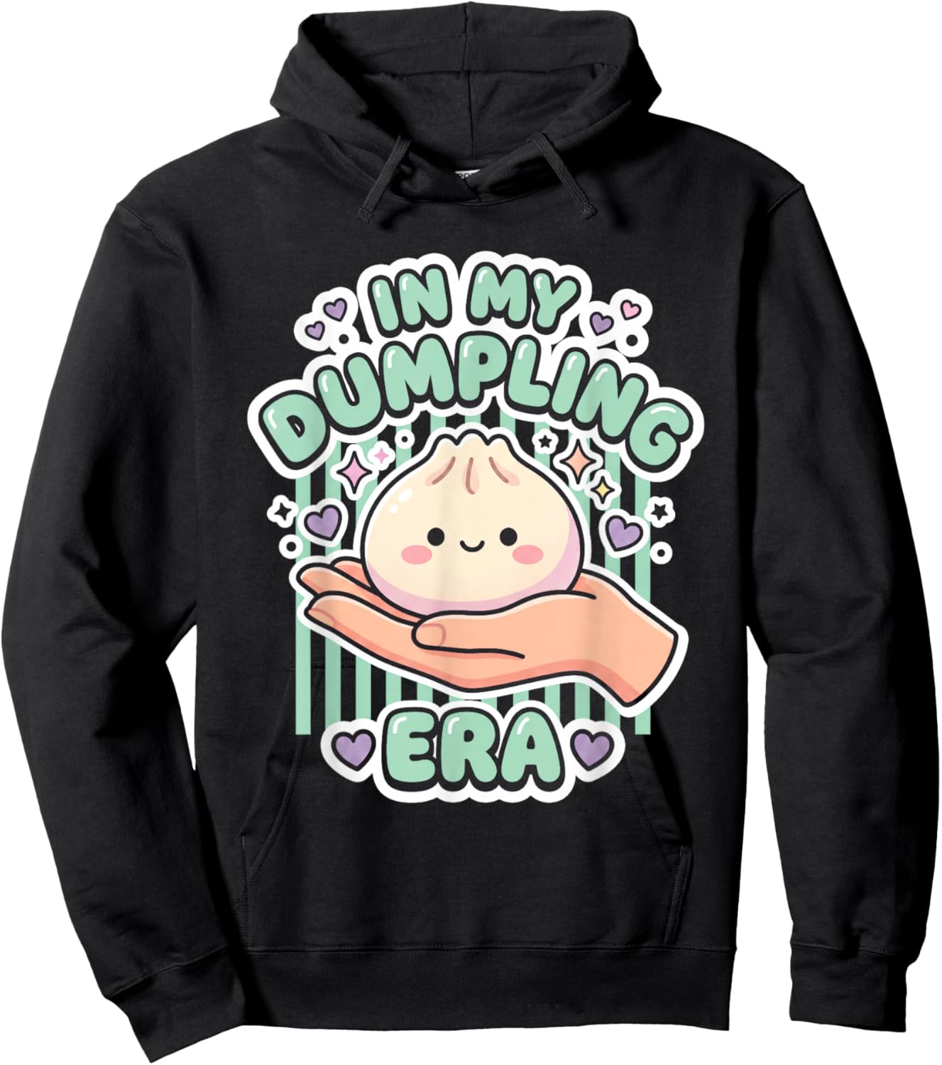 in My Dumpling Era Dumpling Squishy Cute Stress Ball Graphic Hoodie - Hoodie | Black