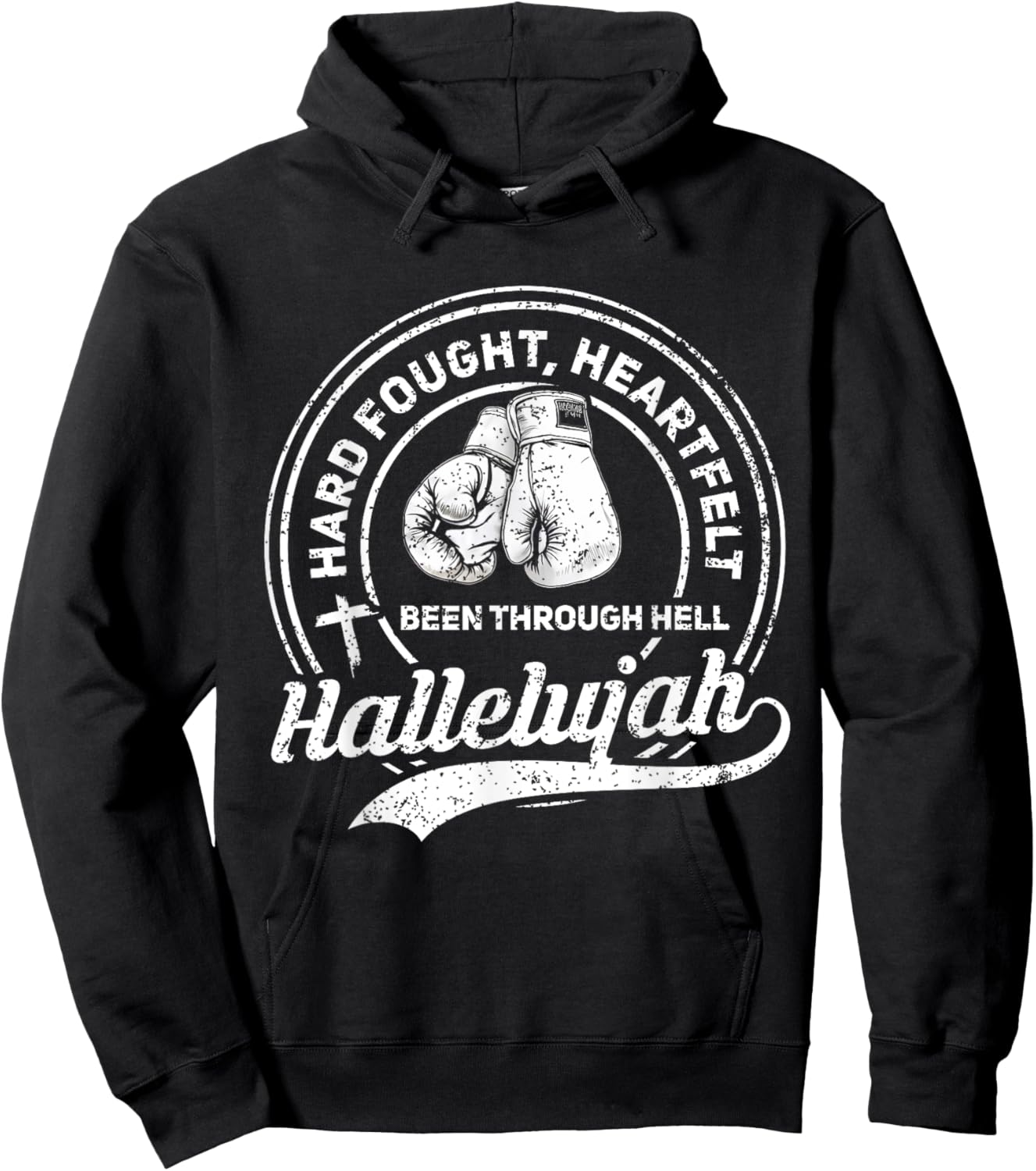 I'll Bring My Hard Fought Heartfelt Hallelujah Hoodie - Hoodie | Black