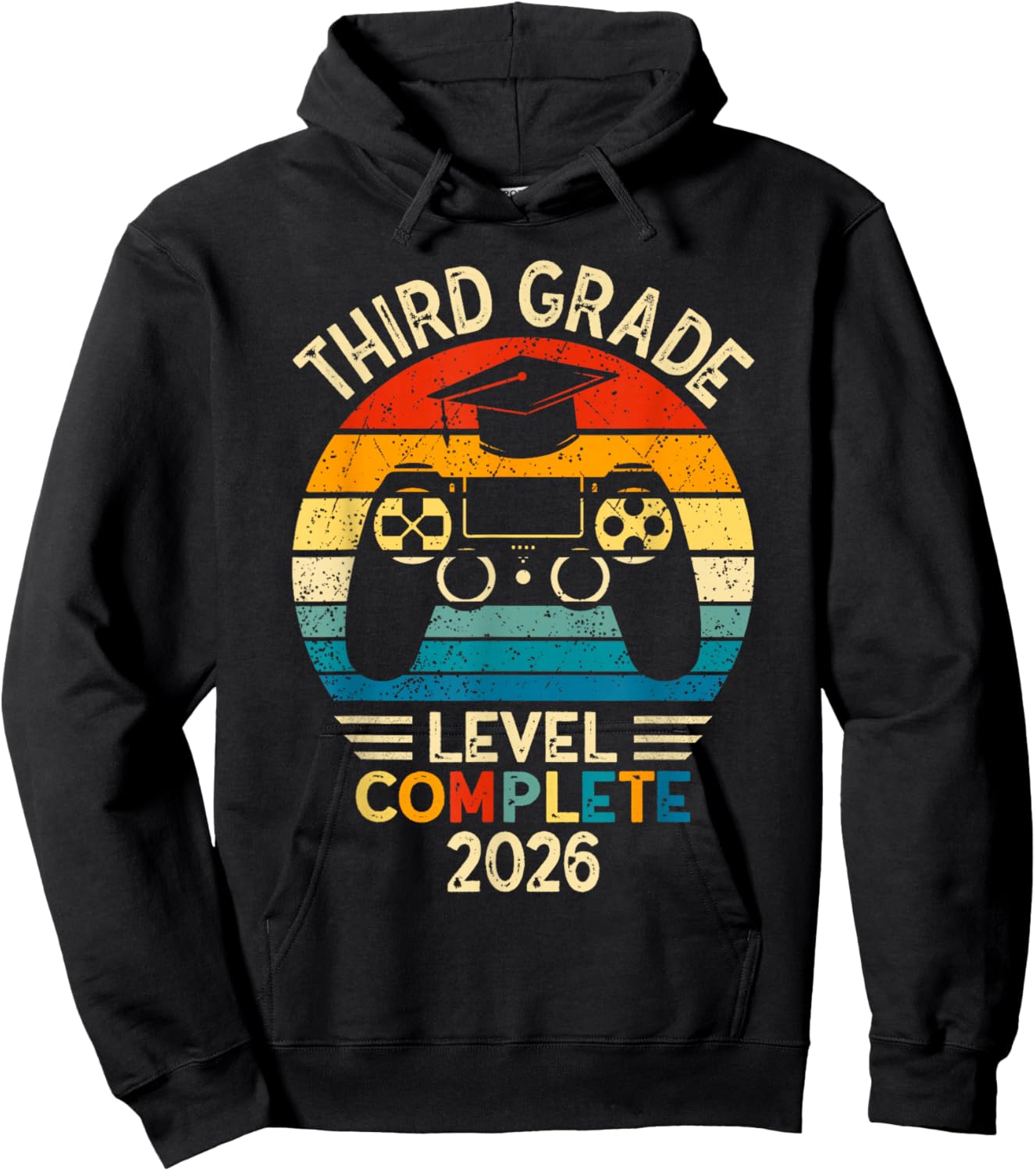 3rd Grade Graduation 2026 Level Complete Gamer Hoodie - Hoodie | Black