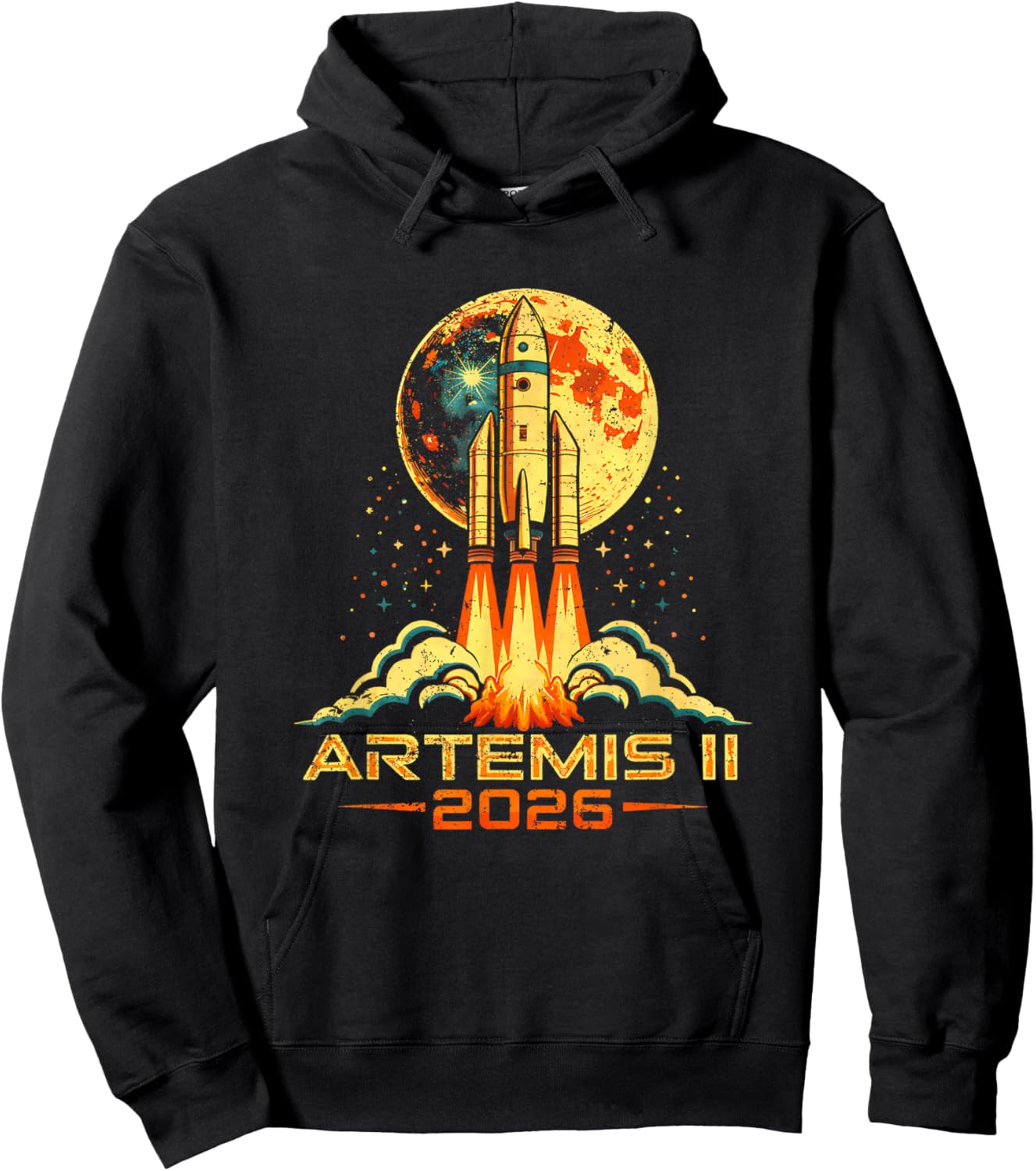 Artemis II Back to the Moon 2026 Gift Women Kids Hoodie - Hoodie | Black